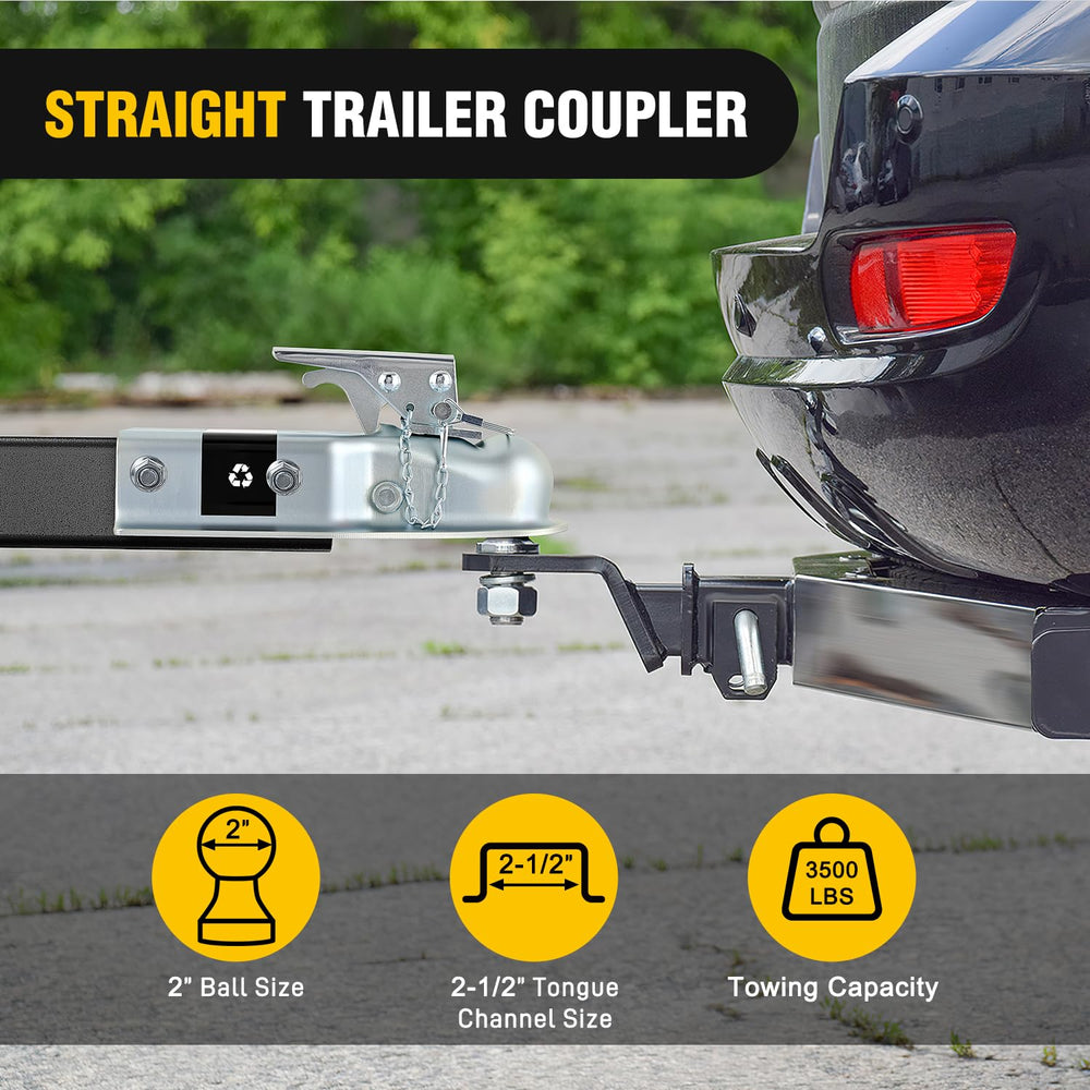 Nilight trailer tongue and 2-1/2 inch channel alignment under load