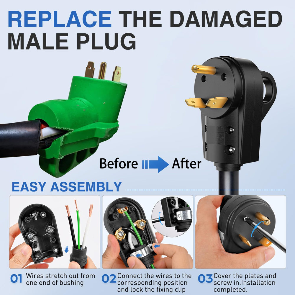 Nilight TT-30R receptacle back view with durable construction.