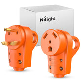 Nilight TT-30P plug front view for reliable 30A RV connections