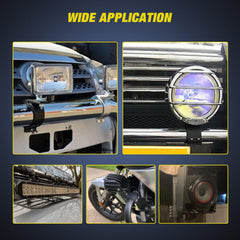 Nilight tube clamp supports whip lights, work lights, and LED bars.