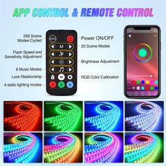Nilight app control interface enables bright RGB options and music-reactive lighting.