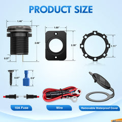 Nilight USB socket fused power cable adds overvoltage protection.