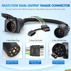 Nilight USCAR 7-way socket connection for reliable trailer power.