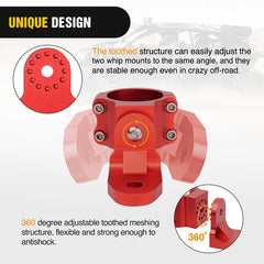 Nilight red bracket offers weather resistance and anti-corrosion protection in rugged environments.