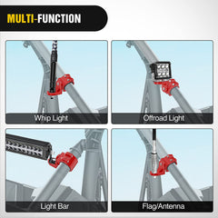Nilight rugged steel construction withstands salt, snow, rain and rough trails.