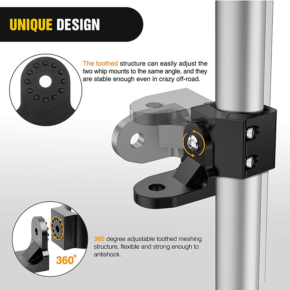Premium steel mount with outdoor coating resists rust in harsh conditions.