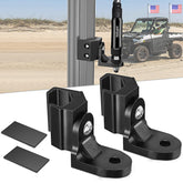 Nilight UTV whip light mount on front pro-fit cage for secure lighting.