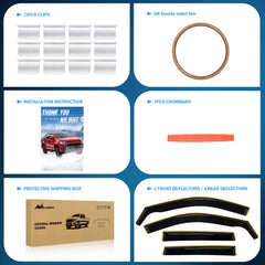 Low-profile Nilight vent window visor on Jeep Grand Cherokee side panel