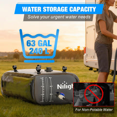 Nilight water bladder double-seal provides leak resistance during travel
