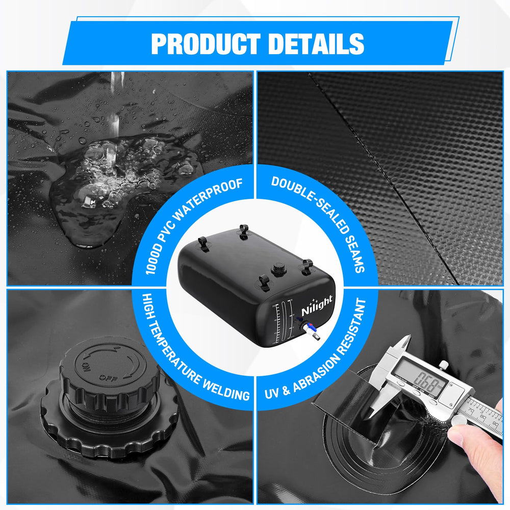 Nilight water bladder four-handles boost portability and secure setup
