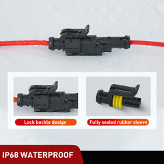 Nilight rubber seals illustrate waterproof protection for connectors.