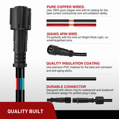 Nilight waterproof snap on connector demonstrating durability for outdoor use
