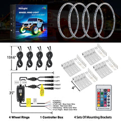 Nilight wheel ring lights come with four units and complete accessories.