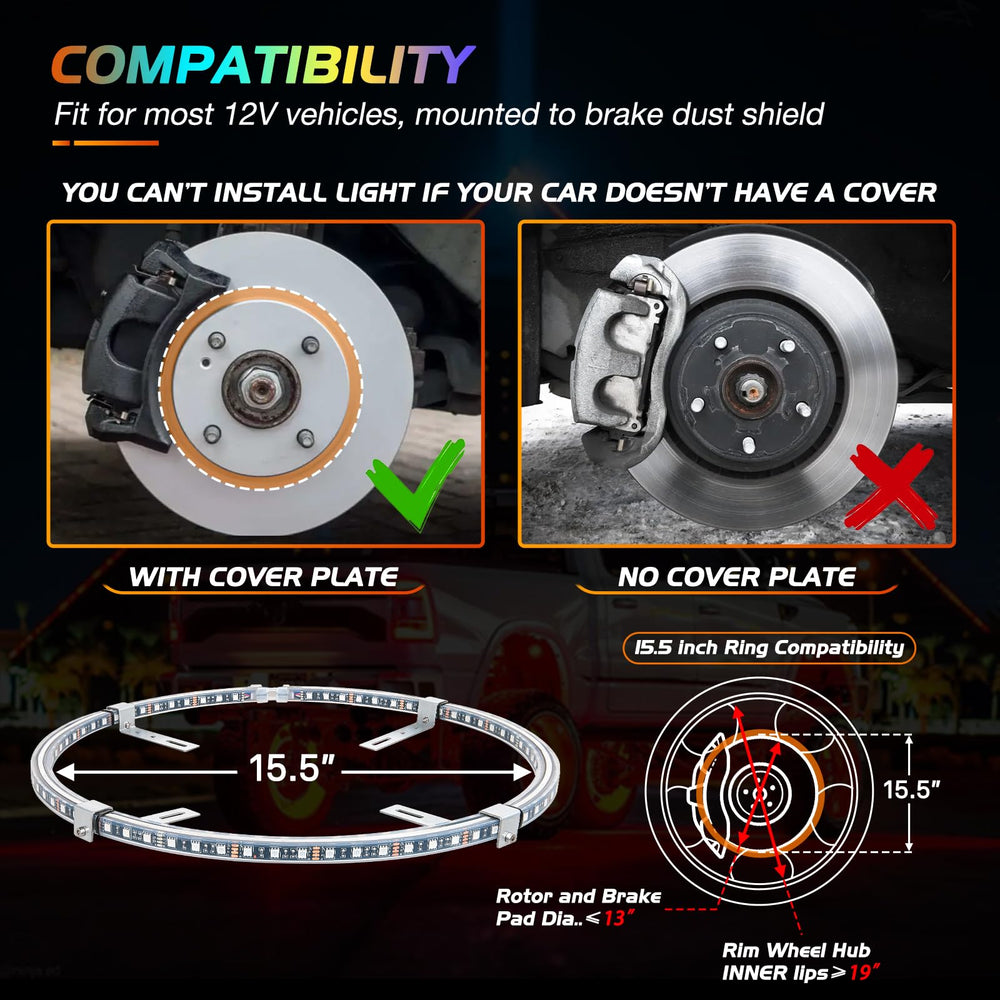 Nilight wheel ring lights are IP67 waterproof for all-weather performance.