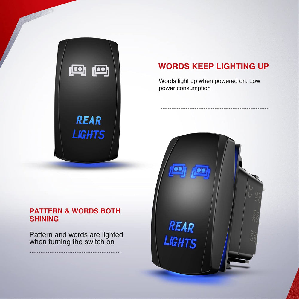 Nilight wide 12V vehicle compatibility for Jeeps, ATVs, cars, and more