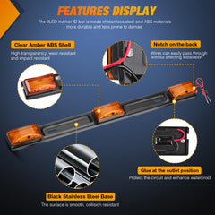 Nilight amber marker bar improves visibility on wide trailers for safer following distance.