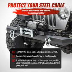 Nilight winch fairlead mounted on a UTV demonstrating real-world off-road setup.