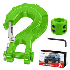 Nilight winch hook with safety latch ready for secure towing