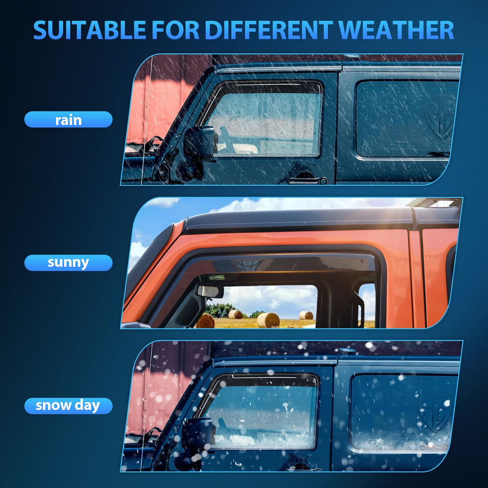 Nilight window visor reduces wind noise for a calmer cabin.