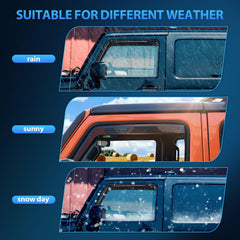 Nilight window visor reduces wind noise for a calmer cabin.