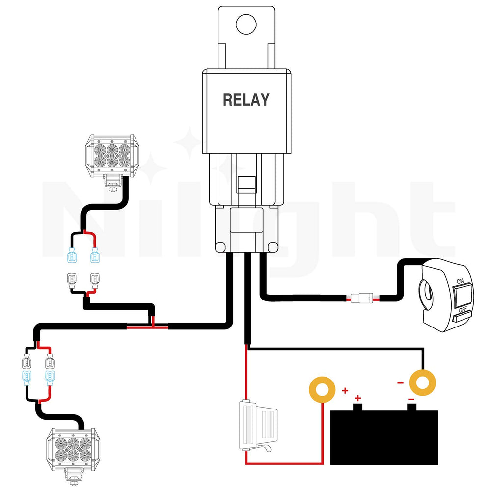 Nilight wiring diagram included for quick installation
