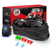 Nilight wiring harness kit 12awg close-up showing durable power delivery for vehicles.