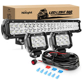 Nilight ZH001 20-inch light bar mounted on vehicle for long-range visibility.