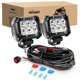 Nilight ZH009 spot lightbar left-angle for extended visibility on dark trails