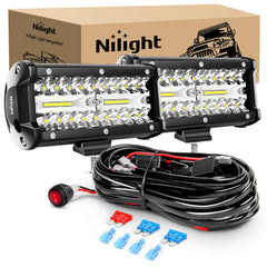 Nilight ZH303 front view showing the spot and flood combo for versatile illumination