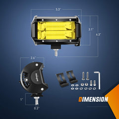 Nilight ZH304 side view demonstrating compact 5-inch footprint for mounts