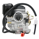 NIMTEK carburetor for GY6 50cc engines, fitment view for compatibility checks