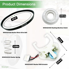 Ninayu washer spring WH01X24434 provides reliable tension for drum operation