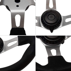 NINEFOX durable metal core steering wheel designed for ATVs and go-karts.