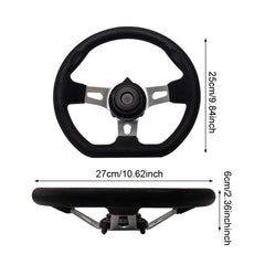 NINEFOX kart steering wheel with comfortable PU foam grip for long rides.