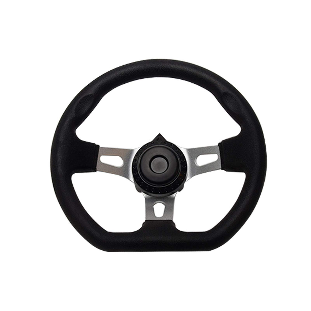 NINEFOX off-road kart steering wheel with 3 spokes and 270mm diameter for precise handling.