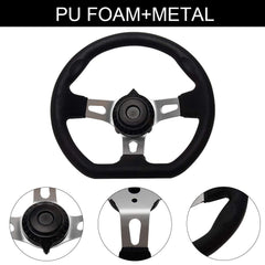 NINEFOX 270mm universal steering wheel suitable as a replacement part.