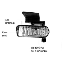 Nioboee fog light front right for Suburban/Tahoe with durable housing improves weather resistance.