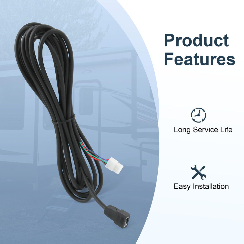 Nirakoka 12V DC harness close-up showing compact power module