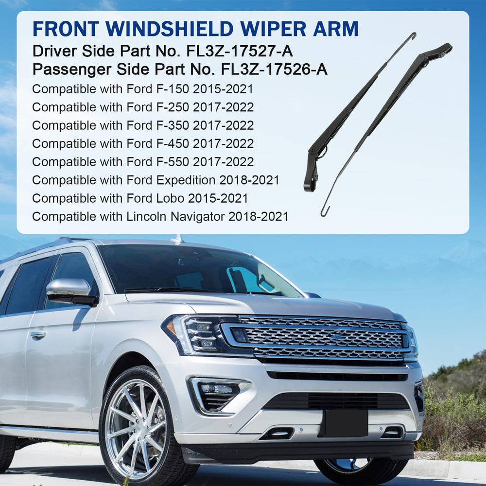 Nirakoka passenger front wiper arm for Ford models ensures secure fit and smooth wipe