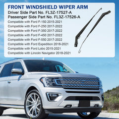 Nirakoka passenger front wiper arm for Ford models ensures secure fit and smooth wipe