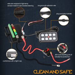 NR NIRIDER wiring uses high-temp nylon braided sleeving for durability.