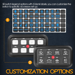 NR NIRIDER legend label pack with 50 labels for clear switch customization.