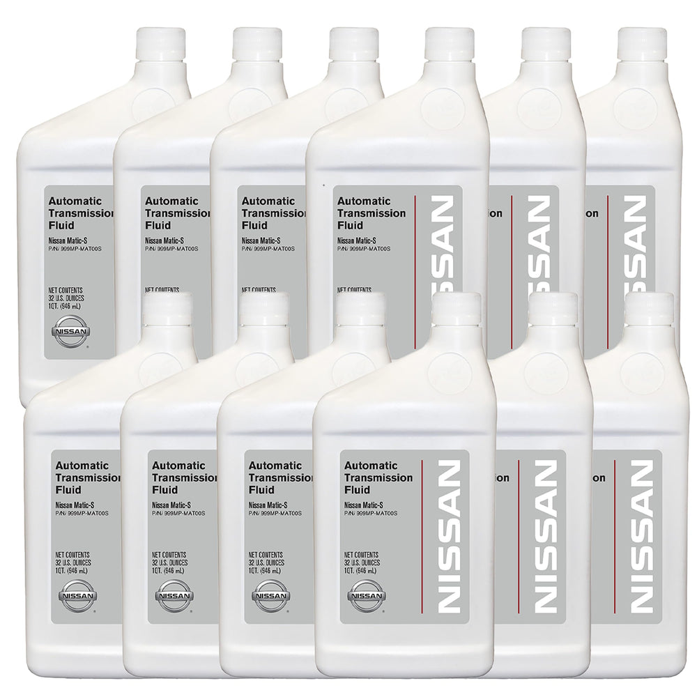 Nissan Genuine Matic-S fluid pack 12 quarts ready for smooth gear shifts.