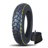 NiuJKun 3-00-12 dirt tire side view showing rugged tread for off-road traction.