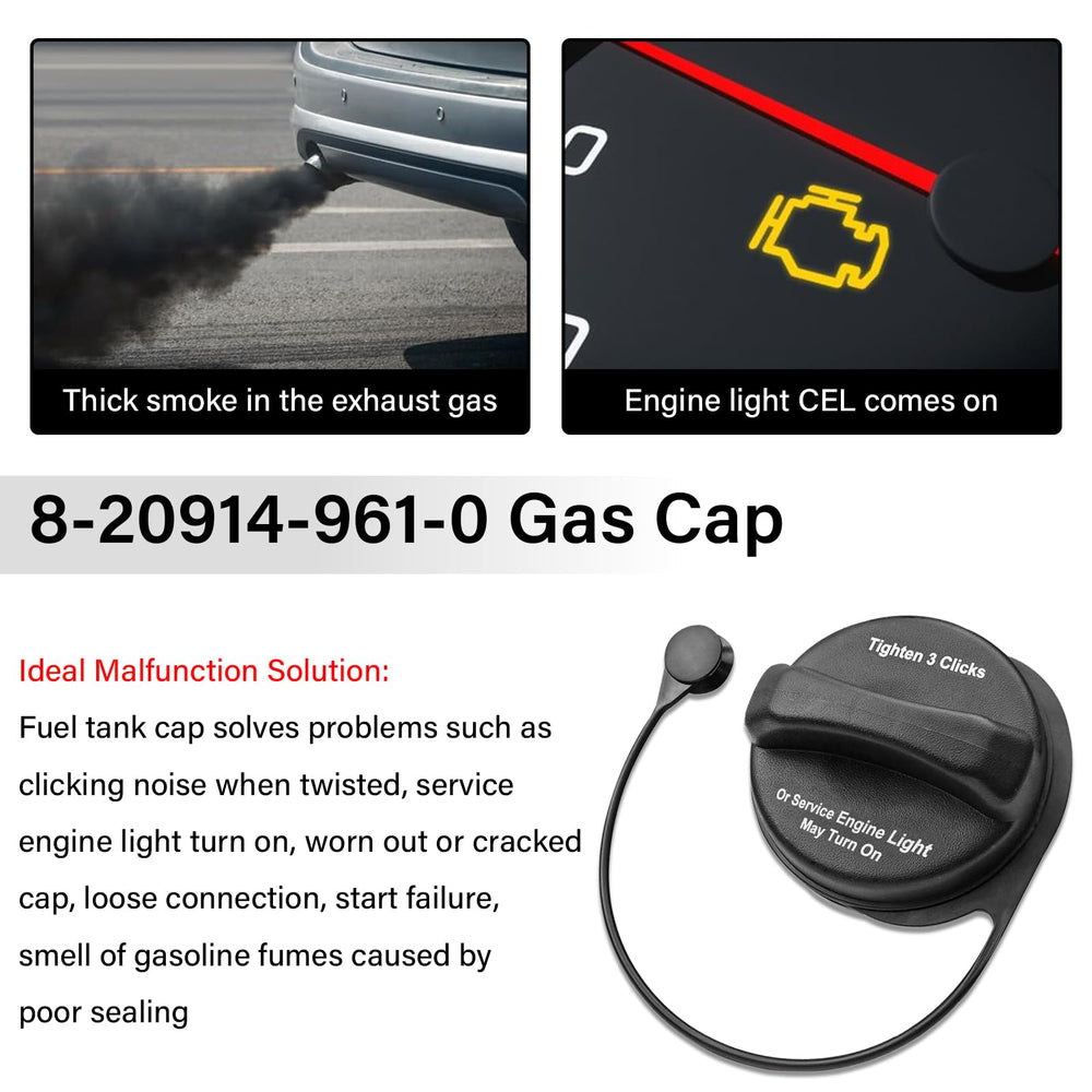 NIULPFZTK gas cap fitted on Isuzu NPR shows secure seal