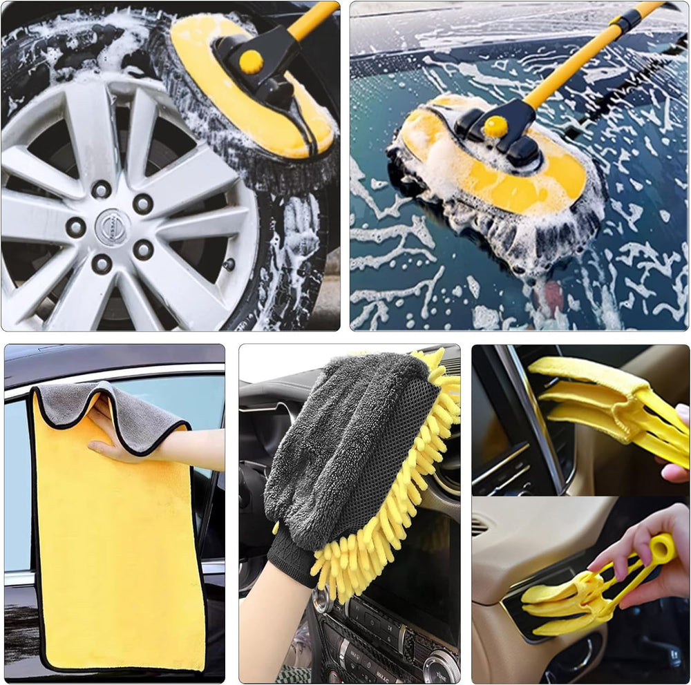 NIUMID car wash mitt and towels for gentle, thorough drying