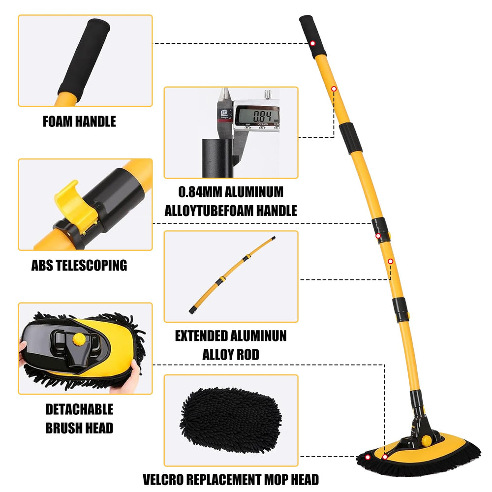 NIUMID soft chenille microfiber mop heads prevent scratches on paint