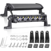 Niwaker PowerSports 6inch LED light bar front view enhances night visibility for safer driving.