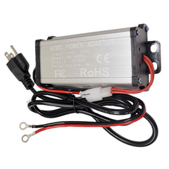 Nixegym 110V to 12V converter in camper installation powering essential systems