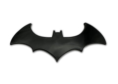 NJECT Bat Symbol emblem in glossy 3D acrylic for bold car styling.